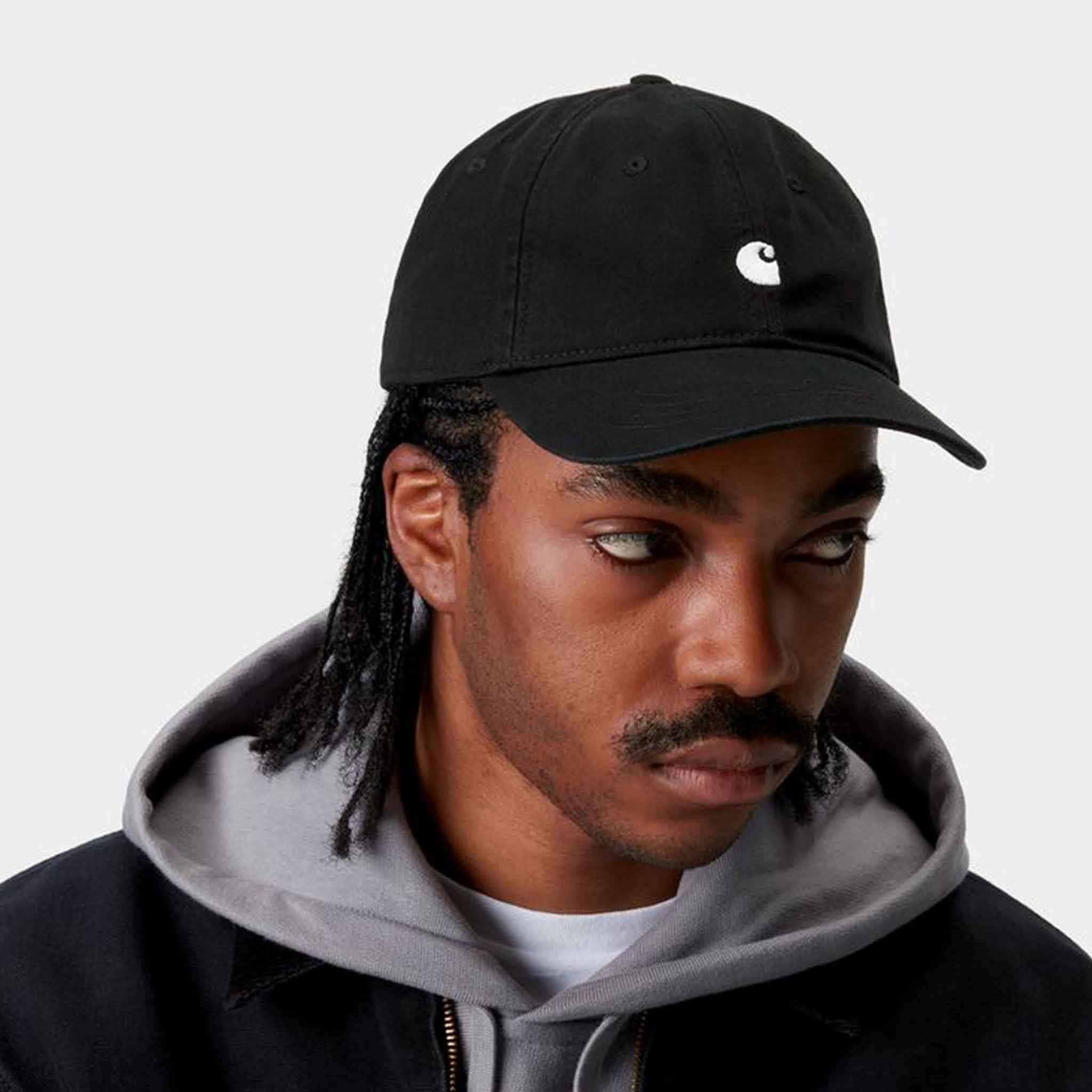 Carhartt WIP Madison Logo Cap | Black / White–INLANDET.se