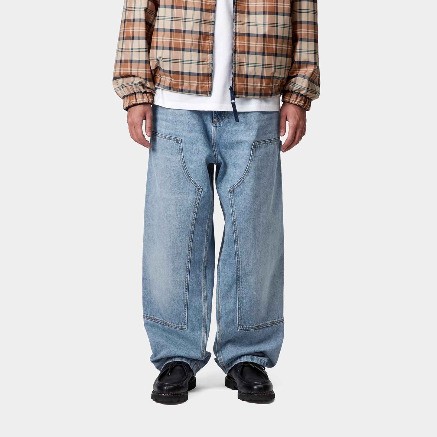 OG Double Knee Pant | Blue, Burst washed