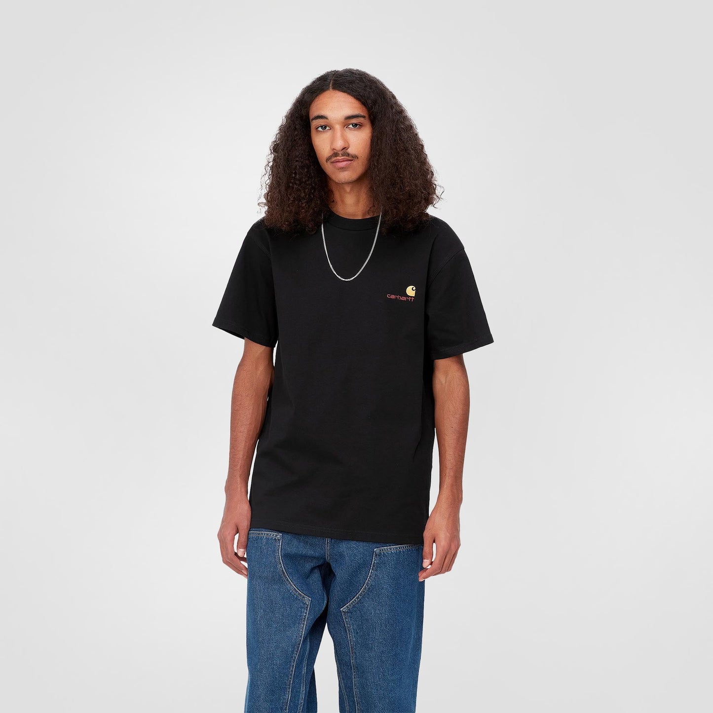 American Script T-Shirt Organic Cotton | Black