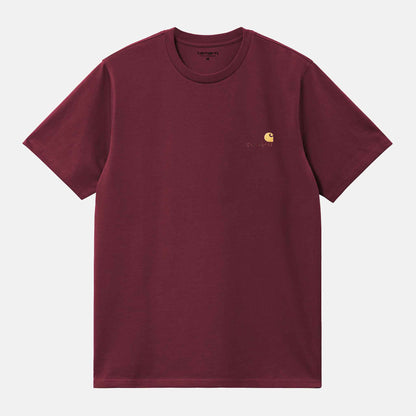 S/S American Script T-Shirt | Malbec