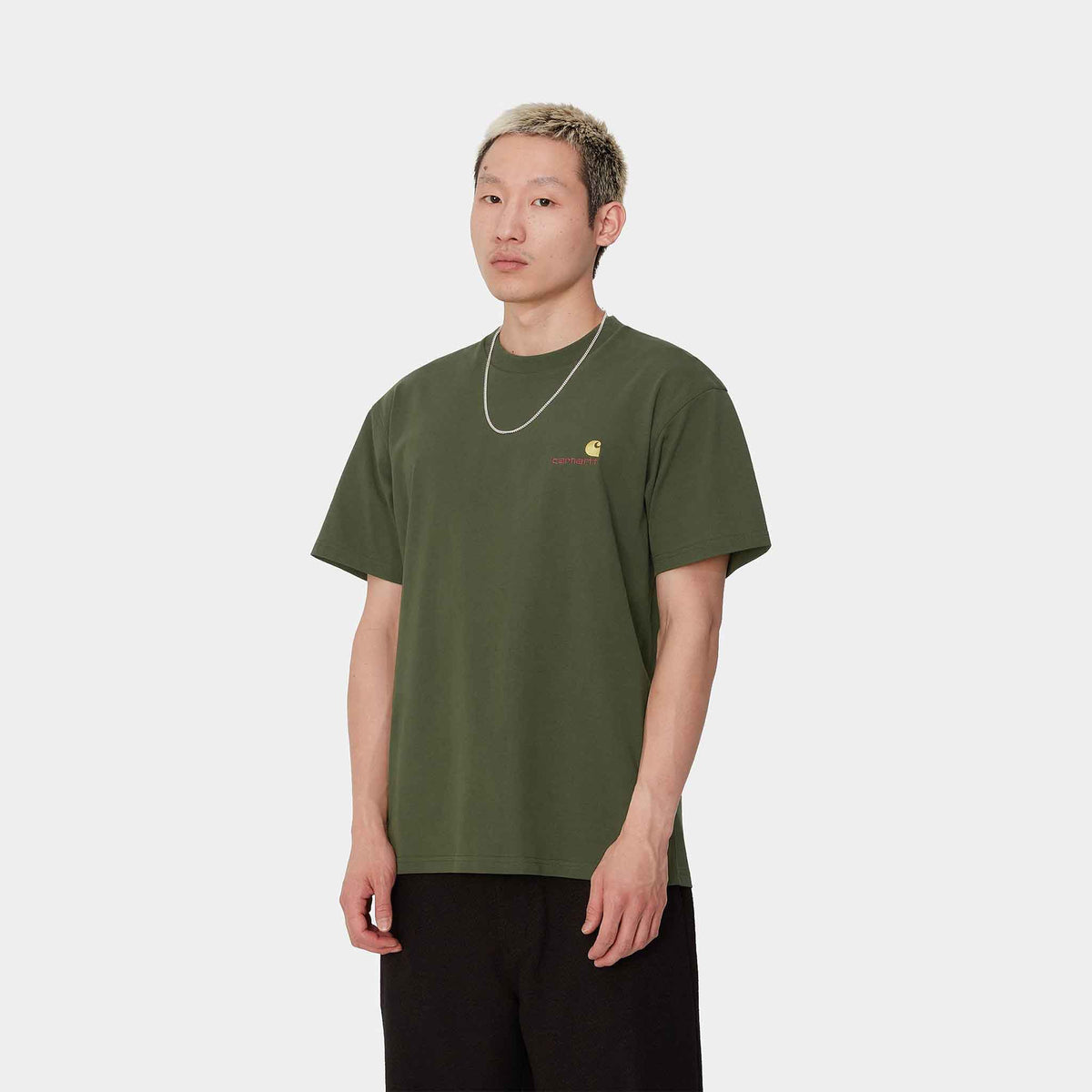 S/S American Script T-Shirt | Tarragon