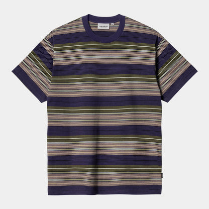 S/S Coby T-Shirt | Colby Stripe, Tyrian