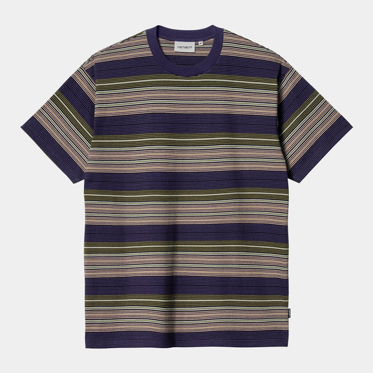 S/S Coby T-Shirt | Colby Stripe, Tyrian