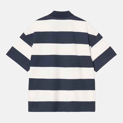 S/S Delray Polo | Delray Stripe, Blue