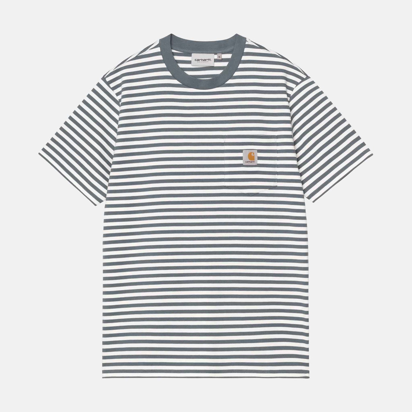 S/S Ezra Pocket T-Shirt | Ezra Stripe, Cozy Blue / Wax