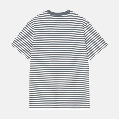 S/S Ezra Pocket T-Shirt | Ezra Stripe, Cozy Blue / Wax