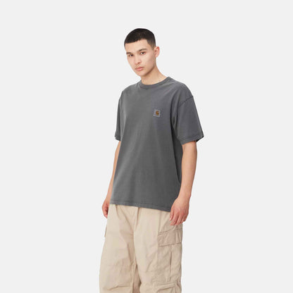 S/S Nelson T-Shirt | Black, Garment dyed