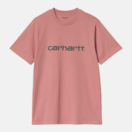 S/S Script T-Shirt | Dusty Rose / Sycamore Tree
