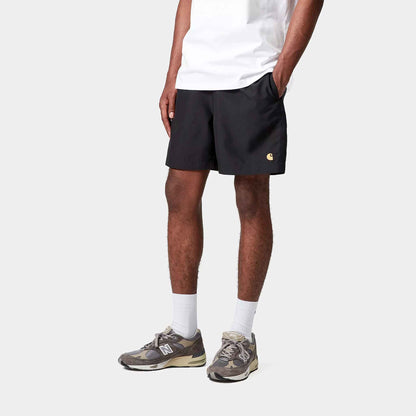 Chase Swim Trunks | Black / Gold