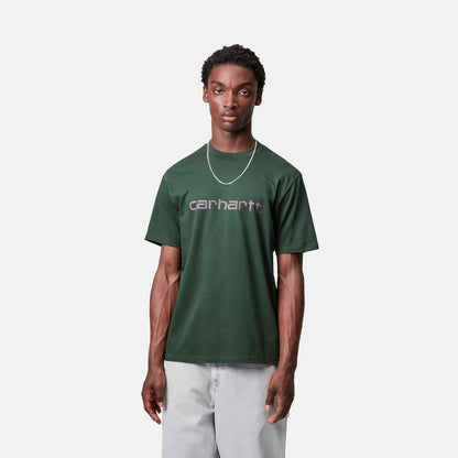 S/S Script T-Shirt | Sycamore Tree / Phlox