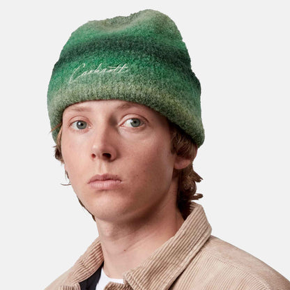 Tony Beanie | Tony Stripe Jacquard, Dark Fir / Pale Olive