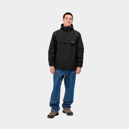 Windbreaker Pullover | Black / White