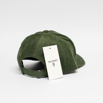 Cord Cap | Green / Leather