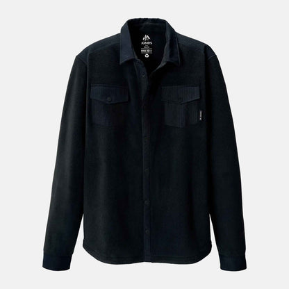 December Recycled Fleece Shirt | Stealth Black