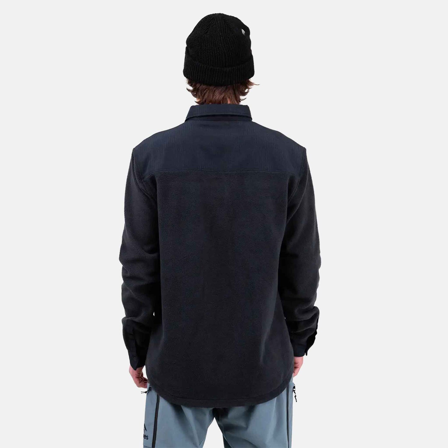 December Recycled Fleece Shirt | Stealth Black