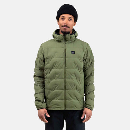 Mens Dark Start Recycled Hoodie | Moss Green