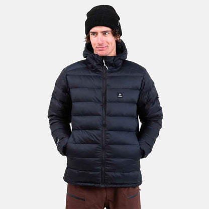 Mens Insulated Re-Up Down Recycled Hood | Stealth Black