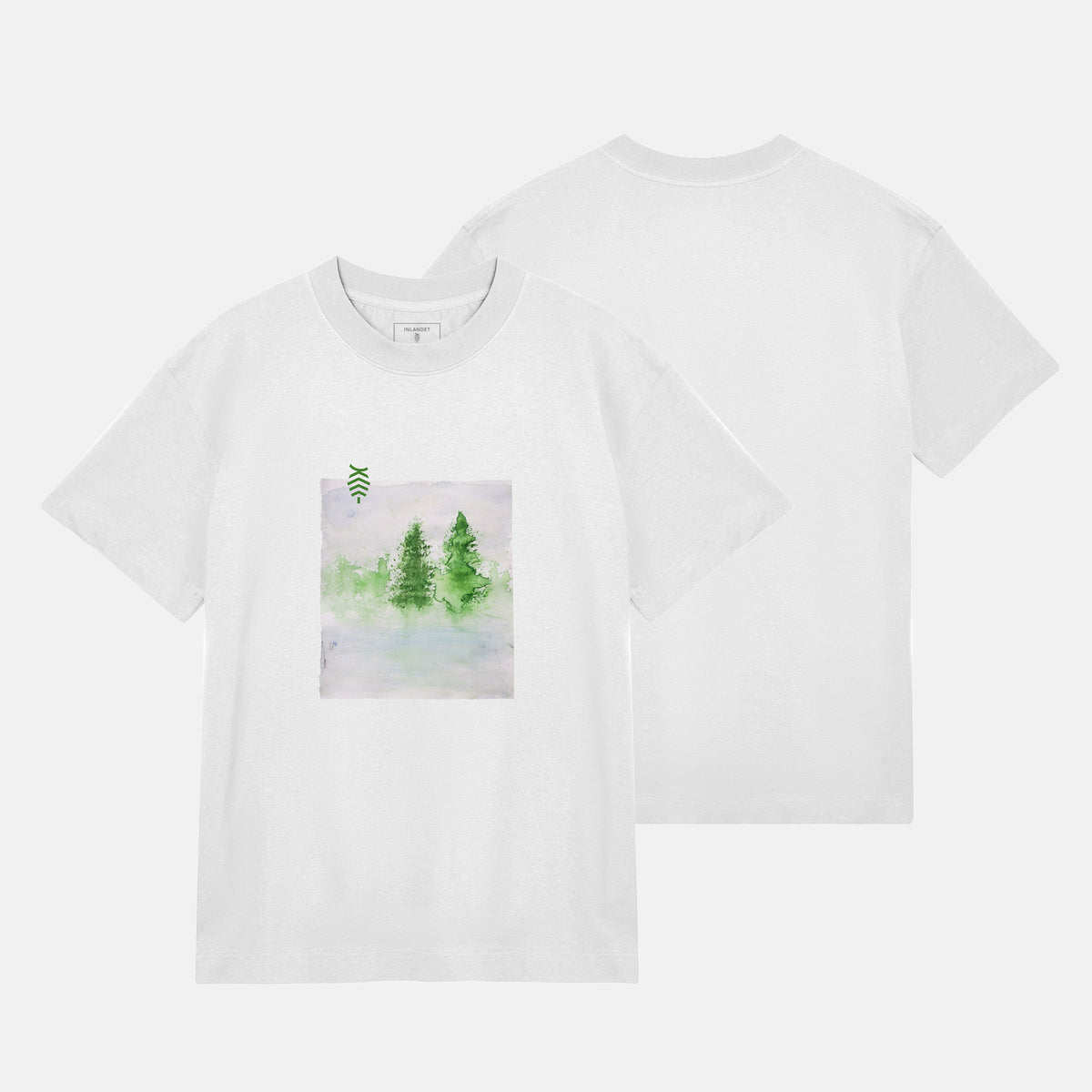 JW Gröna Träd Boxy Tee | Vit