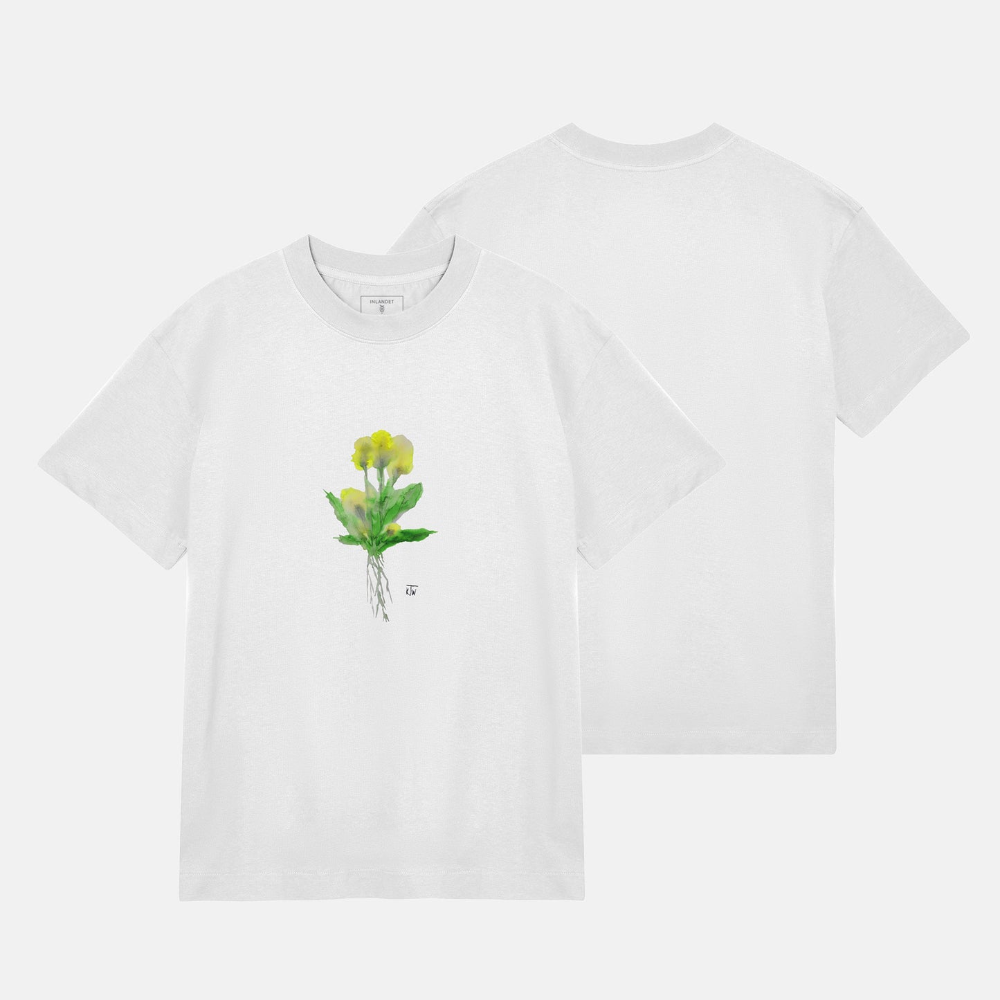 JW Gula Blommor Boxy Tee | Vit
