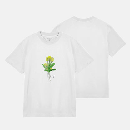 JW Gula Blommor Boxy Tee | Vit