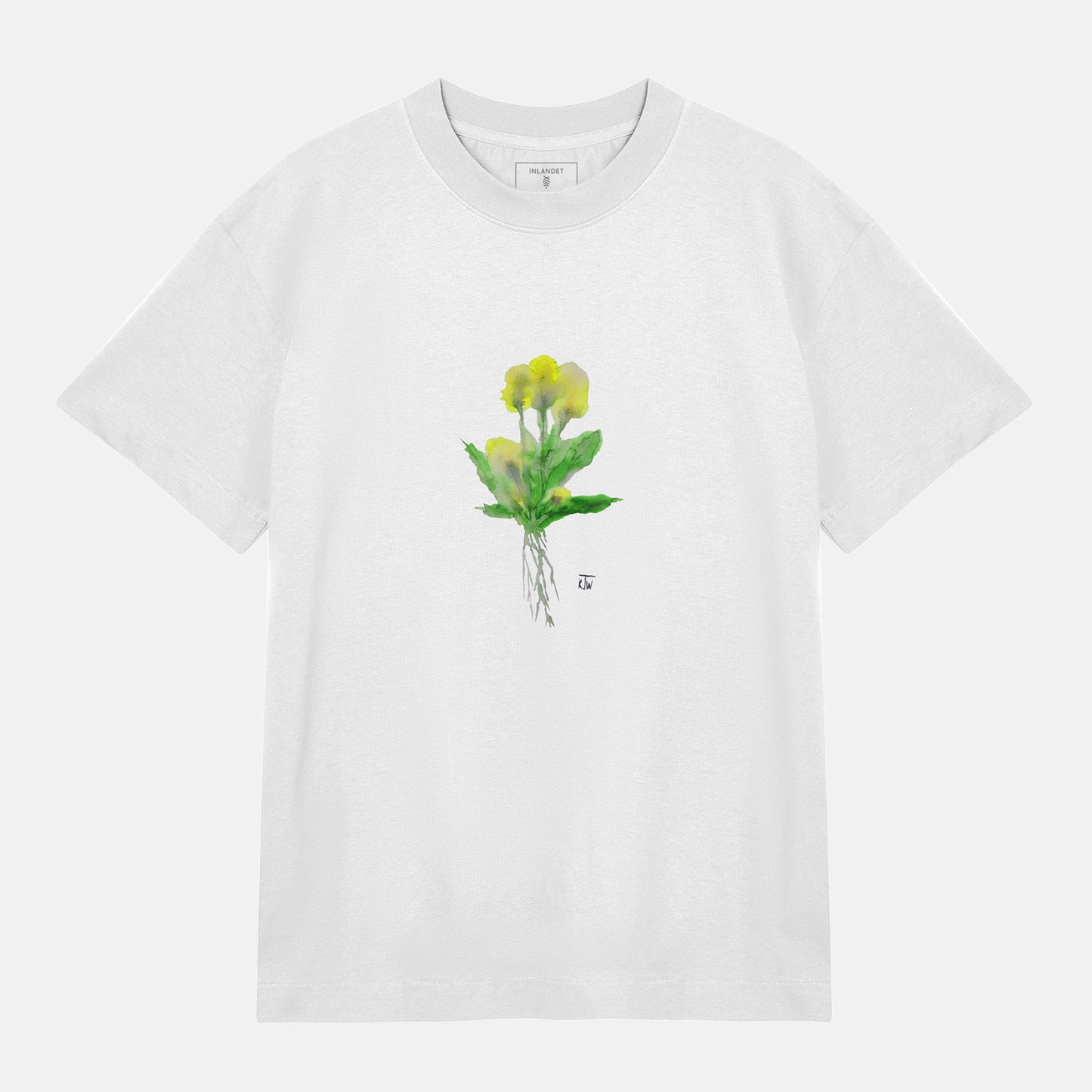 JW Gula Blommor Boxy Tee | Vit