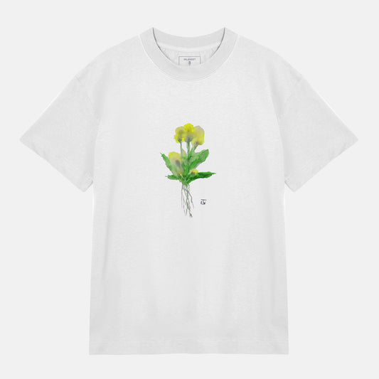 JW Gula Blommor Boxy Tee | Vit