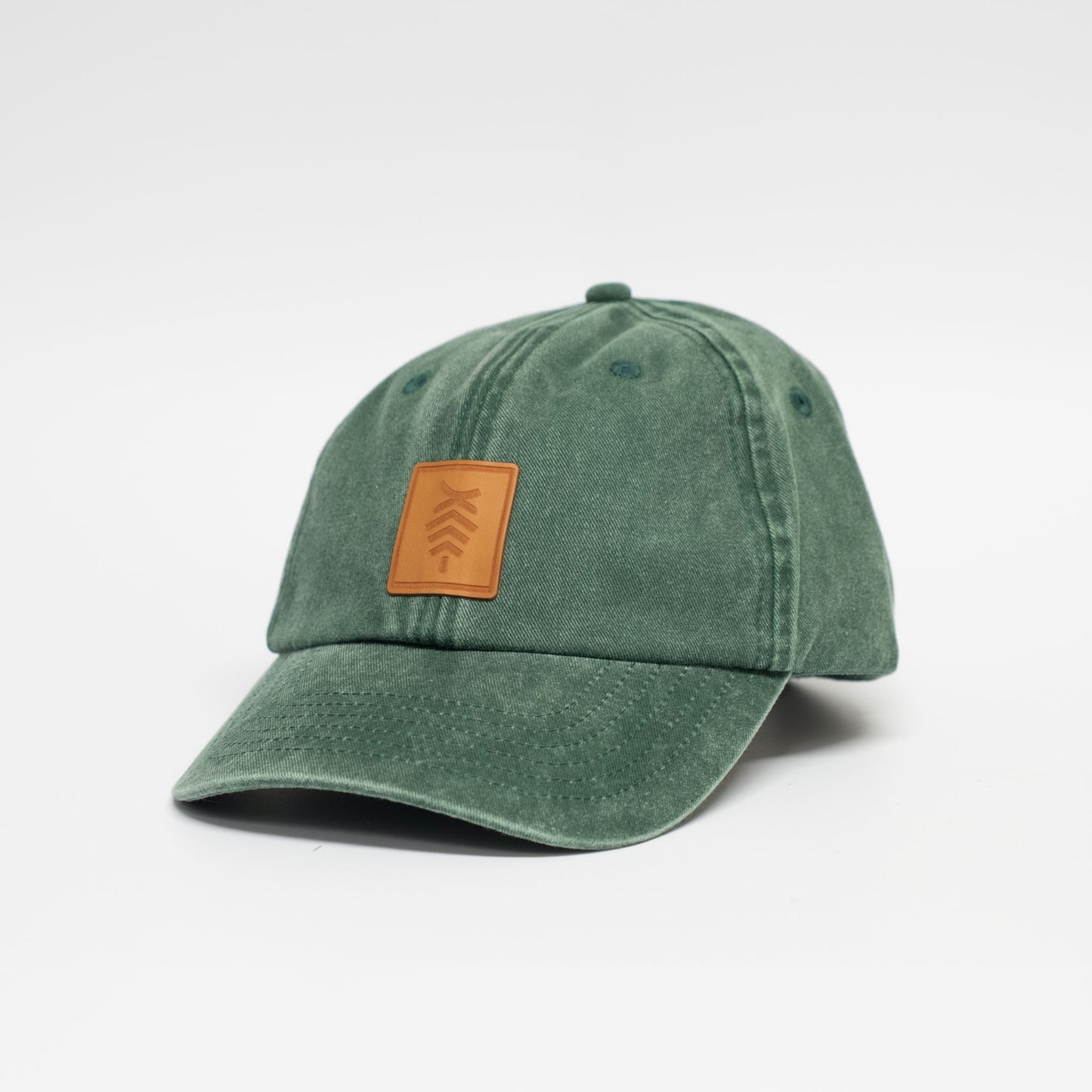 Low profile Vintage Cap | Bottle Green / Leather
