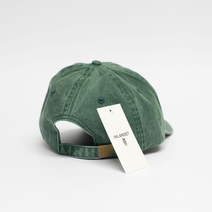 Low profile Vintage Cap | Bottle Green / Leather