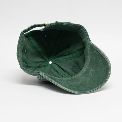 Low profile Vintage Cap | Bottle Green / Leather