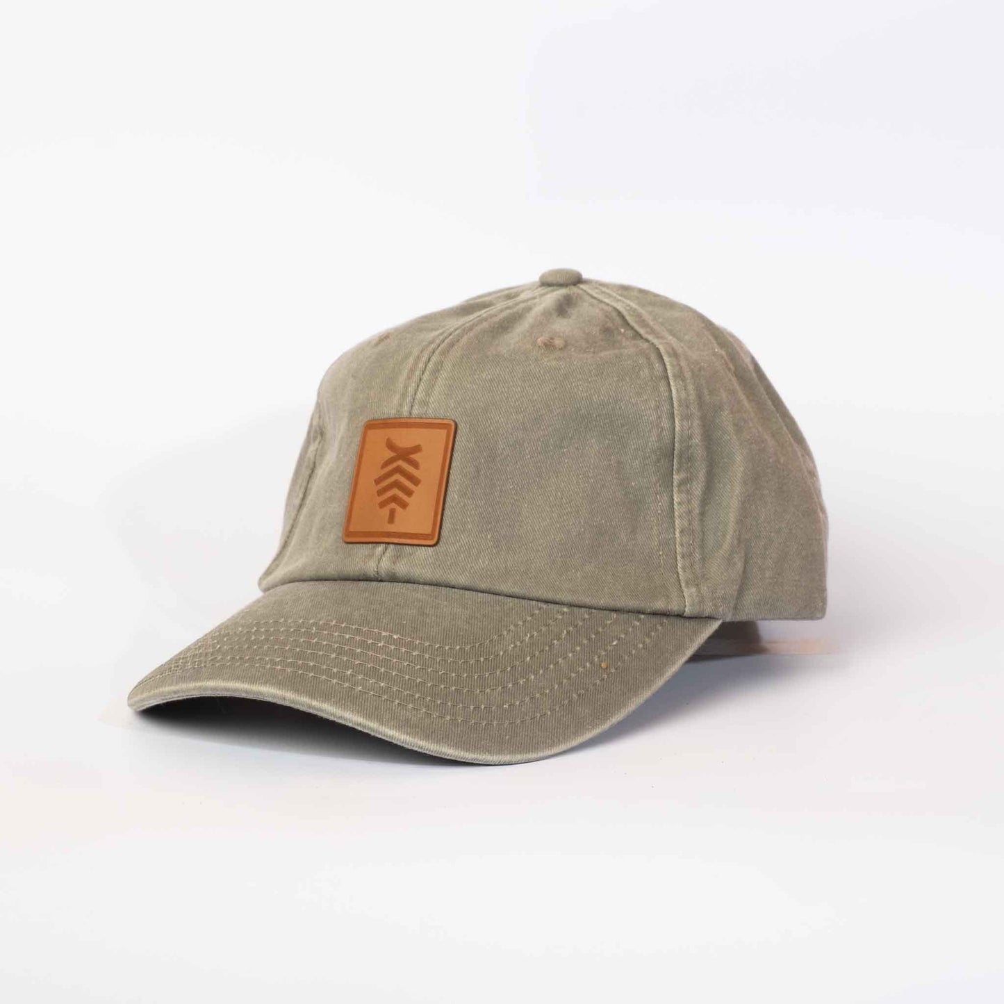 Low profile Vintage Cap | Grey / Leather