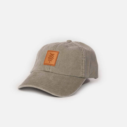 Low profile Vintage Cap | Grey / Leather
