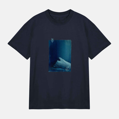 JW Blåmörka Berg Boxy Tee | Mörkblå