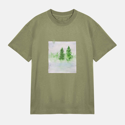 JW Green Trees Boxy Tee | Green