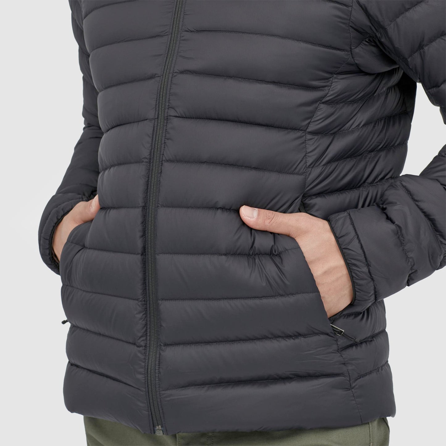 Down Sweater Hoody | BLK