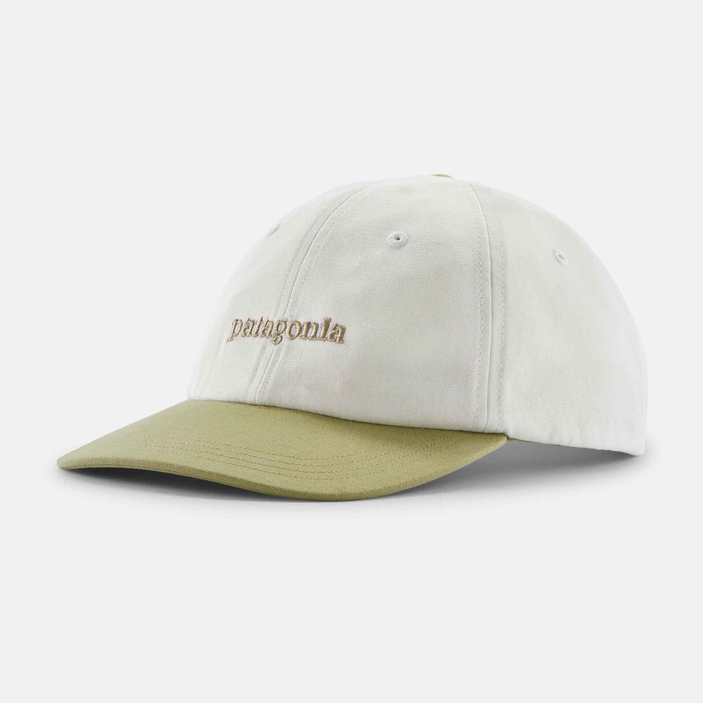 Fitz Roy Icon Trad Cap | Text Logo Birch White w/Gumtree Green