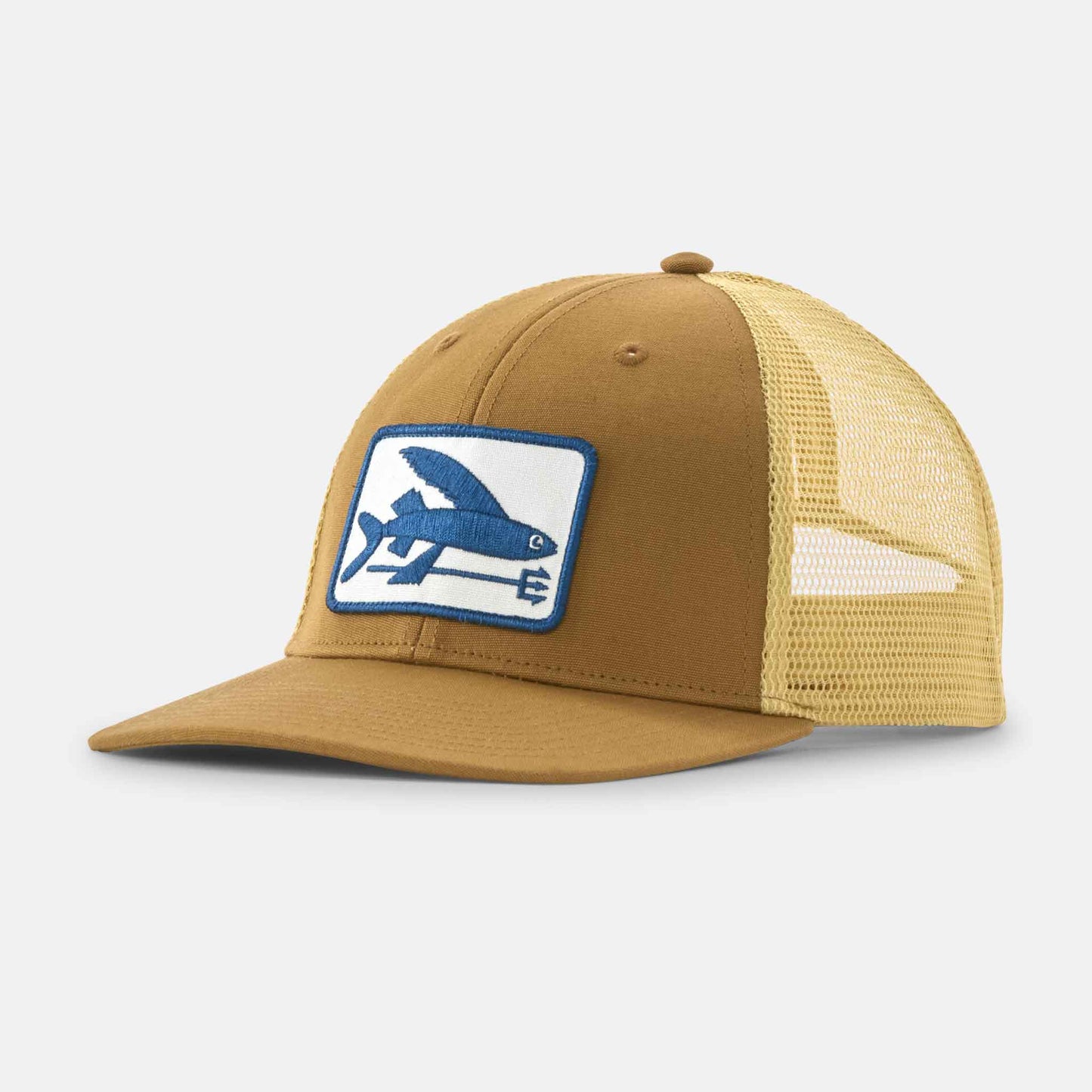 Flying Fish LoPro Trucker Hat | Flying Fish Fork Bobcat Brown