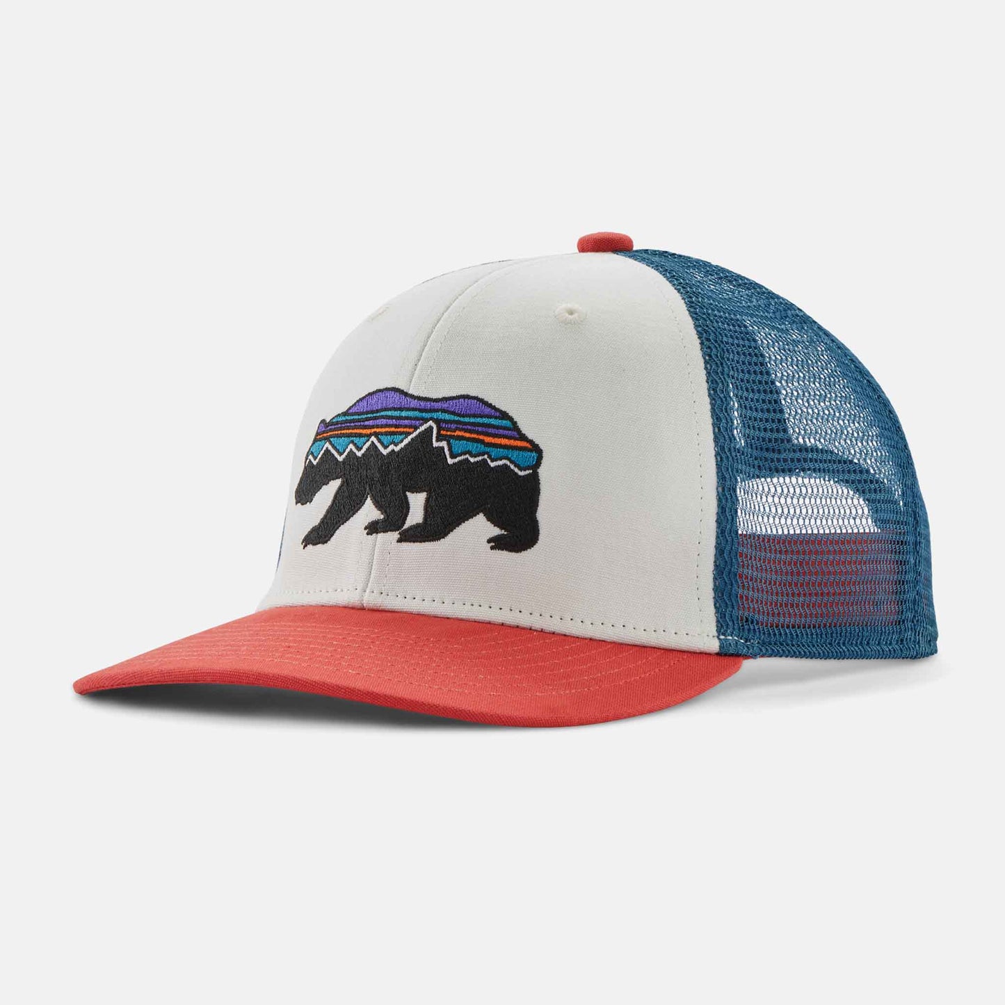 Kids Trucker Hat | Fitz Roy Bear Birch White