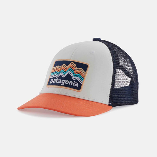 Kids Trucker Hat | Ridge Rise Stripe: Coho Coral