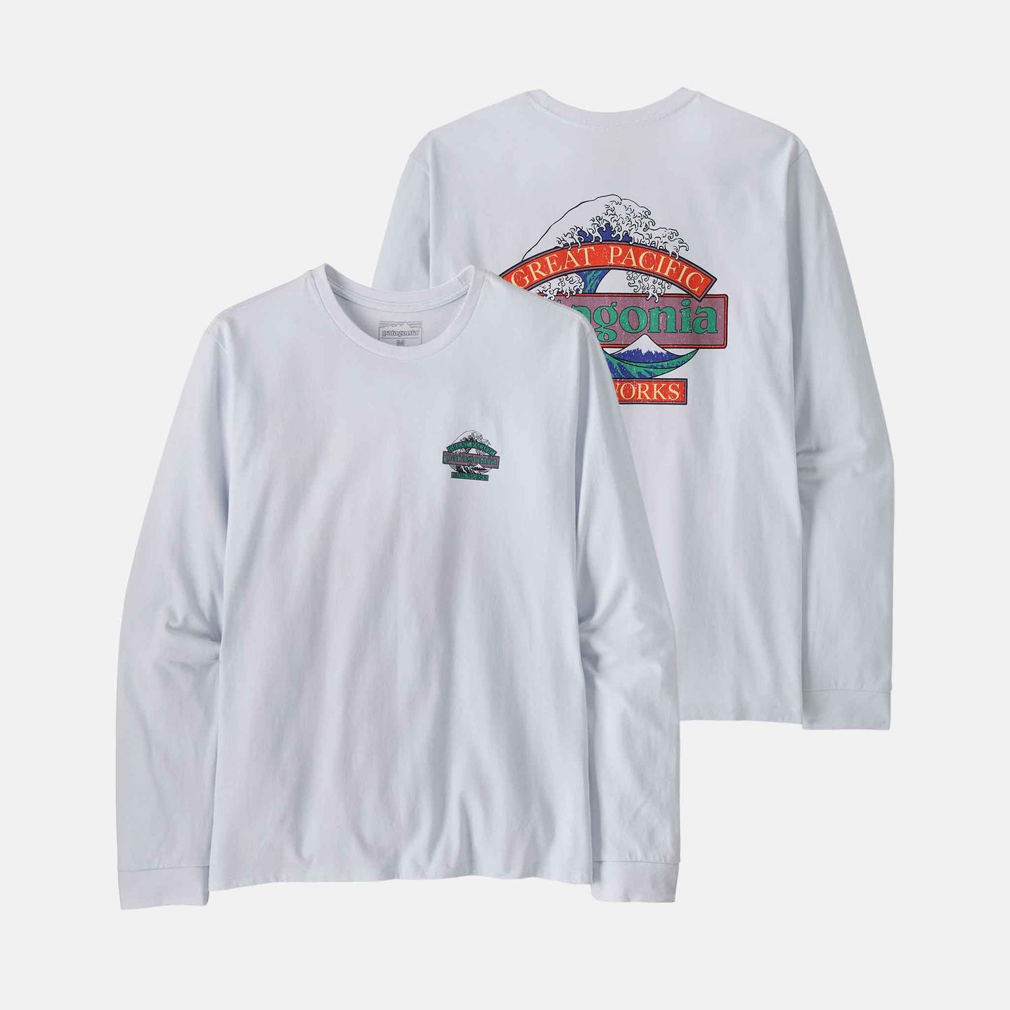 L/S Great Waves Responsibili Tee | White