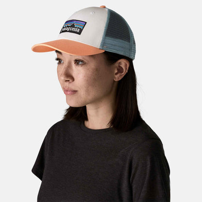 P-6 Logo LoPro Trucker Hat | White w/Peach Sherbet