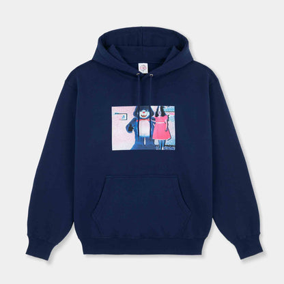 Dave Hoodie | Pink Dress | Dark Blue