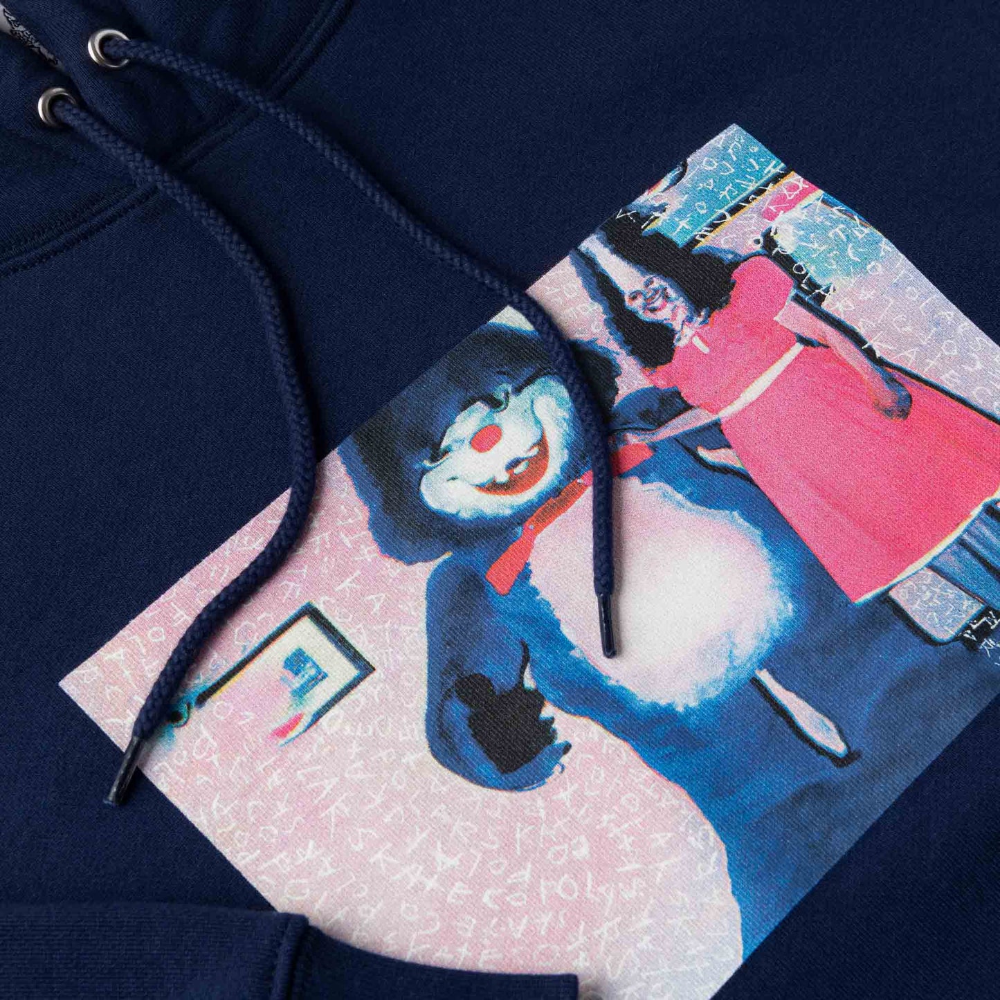 Dave Hoodie | Pink Dress | Dark Blue