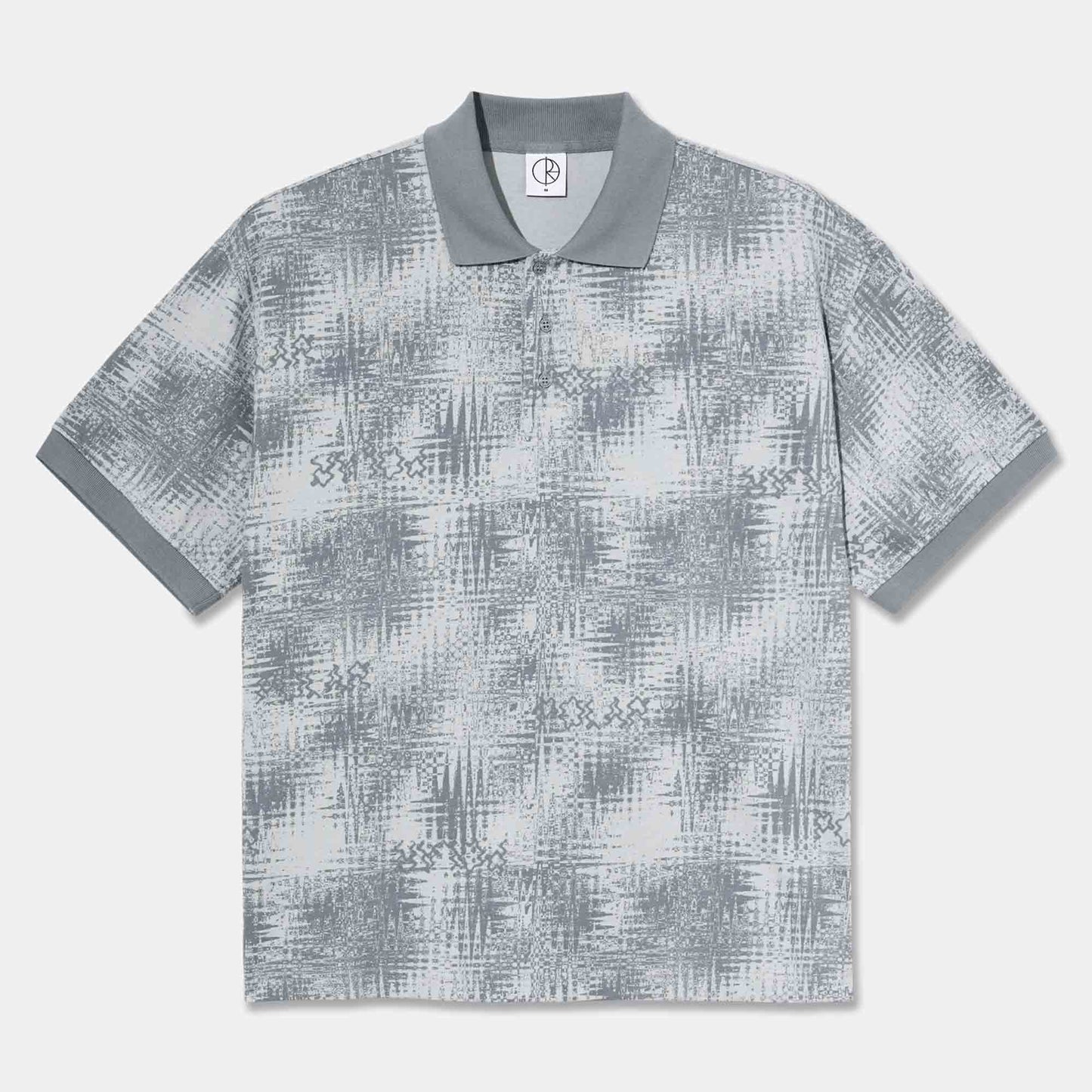 Surf Polo Shirt | Scribble | Silver
