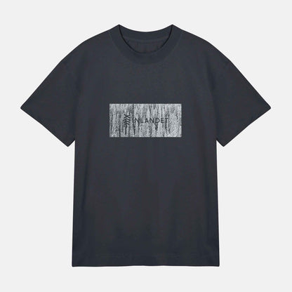 Snöiga träd Boxy Tee | Svart