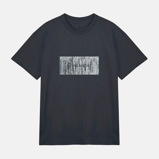 Snöiga träd Boxy Tee | Svart