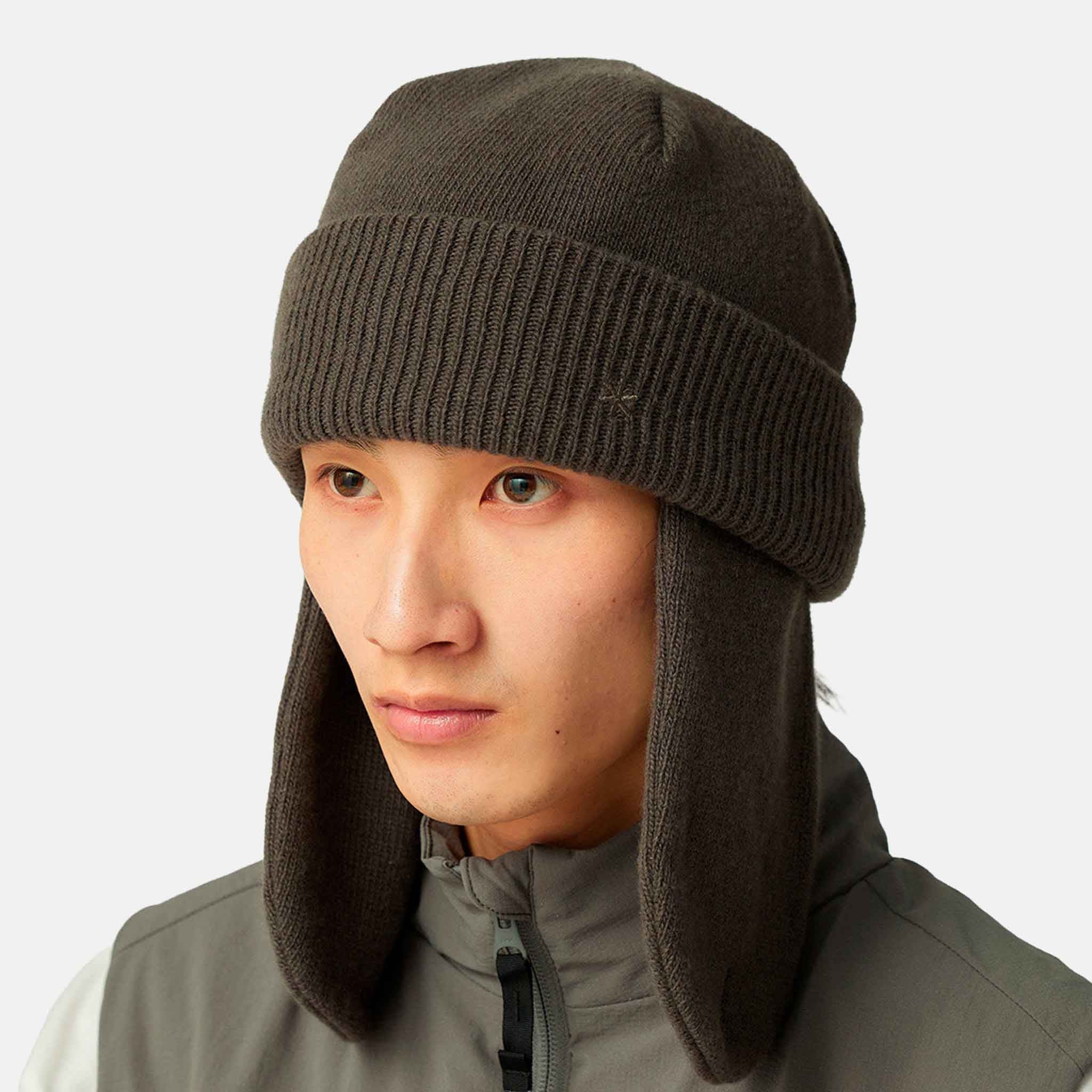 帽子 peak Knit Flight Cap GREY Snow Peak Knit Flight Cap | Grey–INLANDET.se