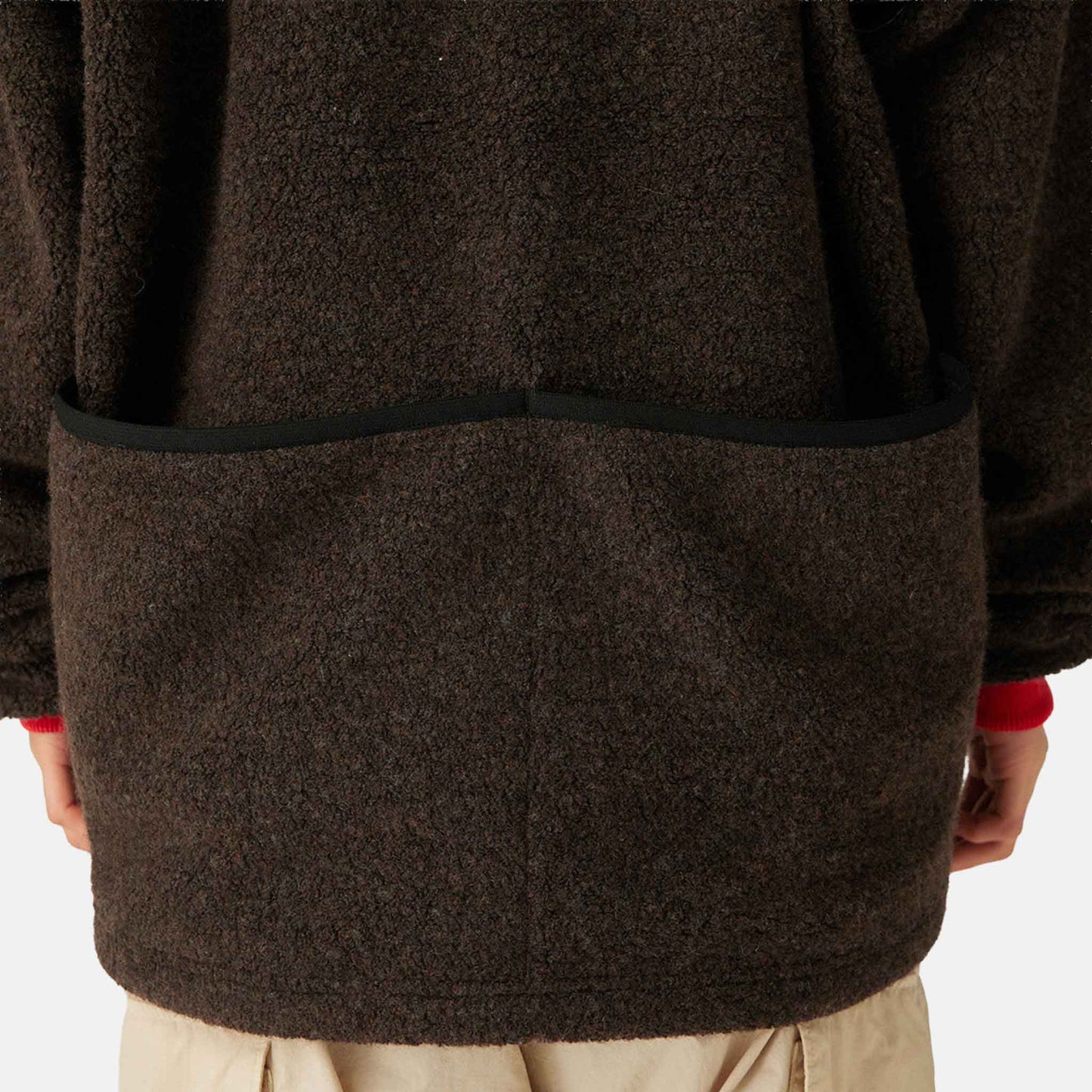 Recycled Wool Boa Pullover | Dark Brown