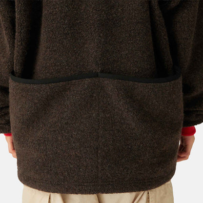 Recycled Wool Boa Pullover | Dark Brown