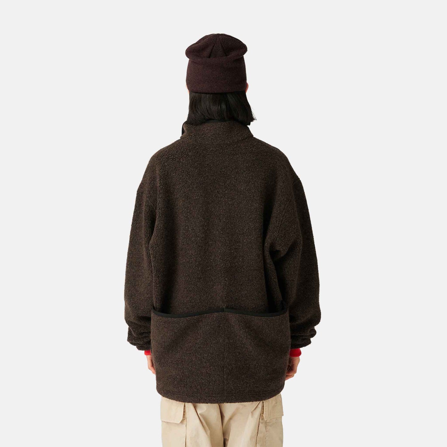 Recycled Wool Boa Pullover | Dark Brown