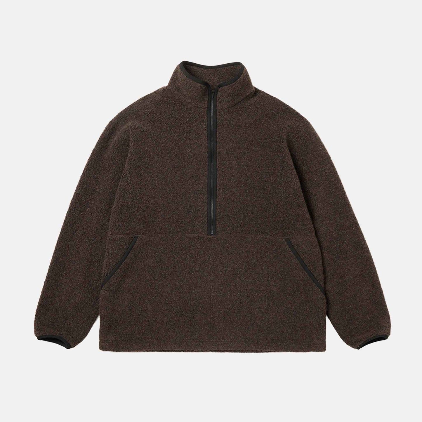Recycled Wool Boa Pullover | Dark Brown